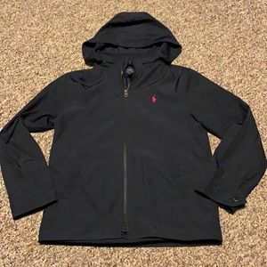 Polo Ralph Lauren Jacket roll-up hood boys 10/12 Navy